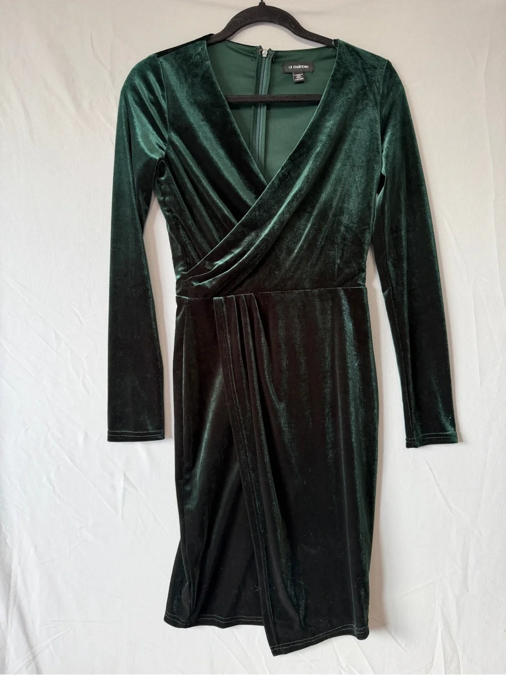 le chateau | Dresses | Le Chateau Womens Victorian Velvet Long Sleeve Wrap  Dress Xxs Green Whimsigoth | Poshmark